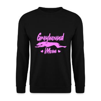 Greyhound Mom - Unisex Pullover - Schwarz - Vorne - Alina (178cm) & Michal (187cm)
