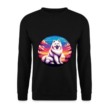 Samoyed Dog Gifts Cute Samoyed Dog Graphic - Unisex Sweatshirt - black - Front - Alina (178cm) & Michal (187cm)