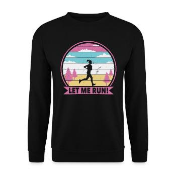 Jogger let me run - Unisex Sweatshirt - black - Front - Alina (178cm) & Michal (187cm)