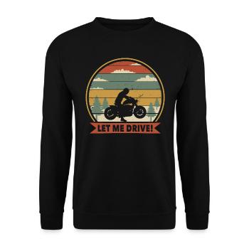 Let me ride motorcyclists - Unisex Sweatshirt - black - Front - Alina (178cm) & Michal (187cm)
