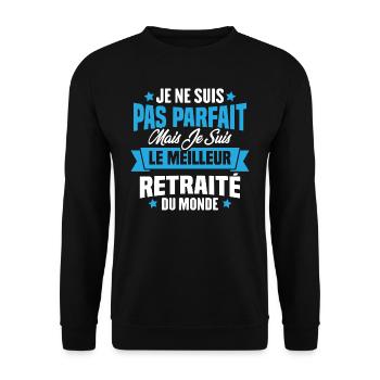 Pas parfait mais le meilleur retraité du monde - Sweat-shirt Unisexe - noir - Devant - Alina (178cm) & Michal (187cm)