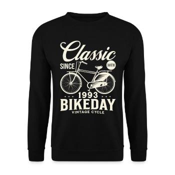 Fan De Vélo 1993 30 Ans Anniversaire Cycliste - Sweat-shirt Unisexe - noir - Devant - Alina (178cm) & Michal (187cm)