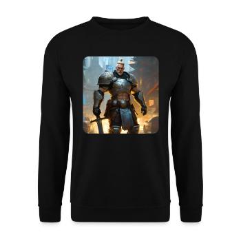Proud Warrior - Unisex Sweatshirt - black - Front - Alina (178cm) & Michal (187cm)