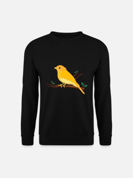 Kanarienvogel Singvogel, Vogel Design - Unisex Pullover - Schwarz