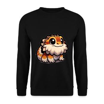 Mignon bébé lézard dragon barbu - Sweat-shirt Unisexe - noir - Devant - Alina (178cm) & Michal (187cm)
