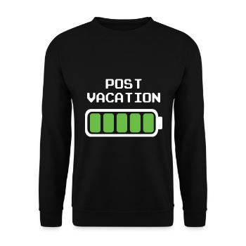 Recharge your batteries on holiday. The batteries are full - Unisex Sweatshirt - black - Front - Alina (178cm) & Michal (187cm)