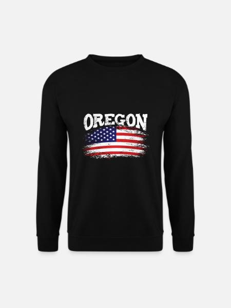 Retro Oregon State Mountain - Unisex Pullover - Schwarz