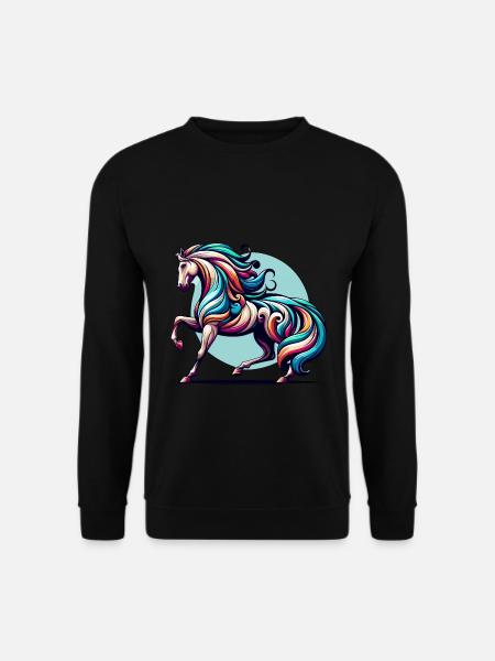 Colourful Horse Art - Unisex Sweatshirt - black