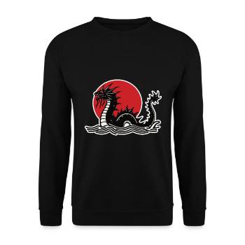 Sea Monster Design for Monsters and Mythical Creatures F - Unisex Sweatshirt - black - Front - Alina (178cm) & Michal (187cm)