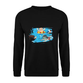 Natation - Sweat-shirt Unisexe - noir - Devant - Alina (178cm) & Michal (187cm)