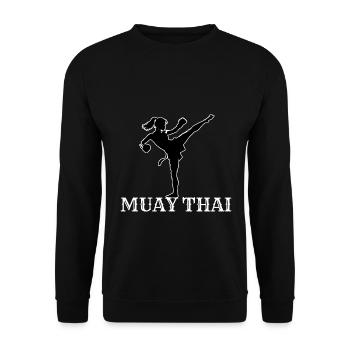 Muay Thai Woman - Unisex Sweatshirt - black - Front - Alina (178cm) & Michal (187cm)