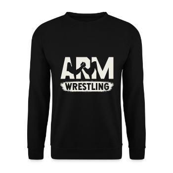 Arm Wrestling Sports Arts Martiaux Arm Wrestling, Bras - Sweat-shirt Unisexe - noir - Devant - Alina (178cm) & Michal (187cm)