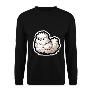 Silkie Chicken Fluffy Chicken Silkies - Unisex Pullover - Schwarz - Vorne - Alina (178cm) & Michal (187cm)