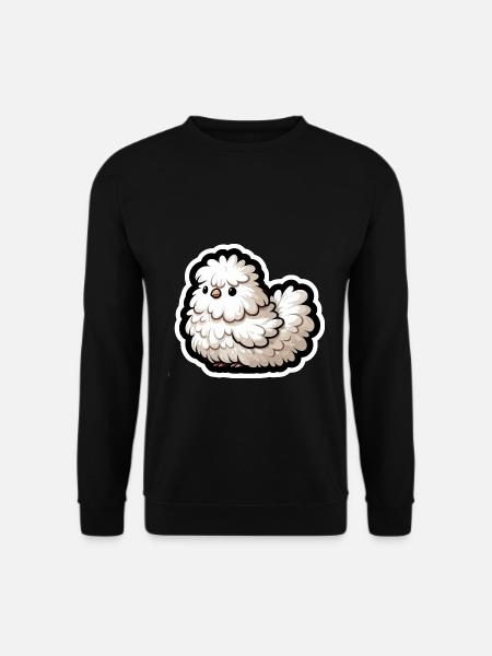 Silkie Chicken Fluffy Chicken Silkies - Unisex Sweatshirt - black