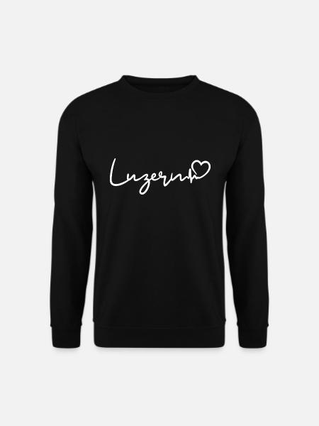 Lucerne Heartbeat Switzerland - Unisex Sweatshirt - black