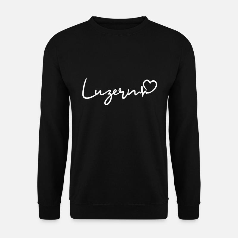 Luzern Herzschlag Schweiz - Unisex Pullover - Schwarz