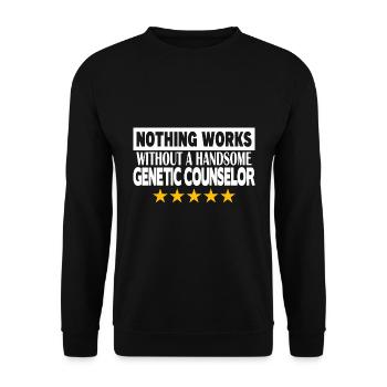 Conseiller en génétique - Sweat-shirt Unisexe - noir - Devant - Alina (178cm) & Michal (187cm)
