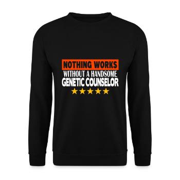 Conseiller en génétique - Sweat-shirt Unisexe - noir - Devant - Alina (178cm) & Michal (187cm)