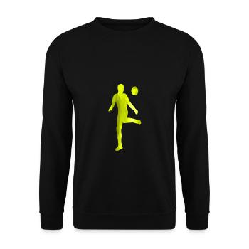 Fußballspieler - Unisex Pullover - Schwarz - Vorne - Alina (178cm) & Michal (187cm)