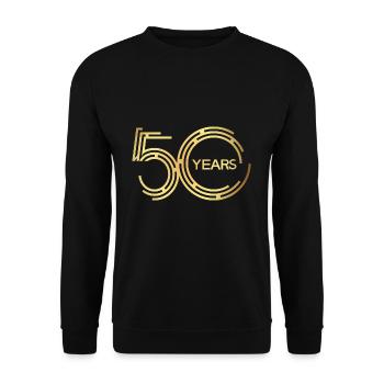 50th birthday - Unisex Sweatshirt - black - Front - Alina (178cm) & Michal (187cm)
