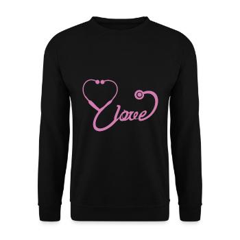 Médecin médecin médecin médecin médecin infirmier - Sweat-shirt Unisexe - noir - Devant - Alina (178cm) & Michal (187cm)
