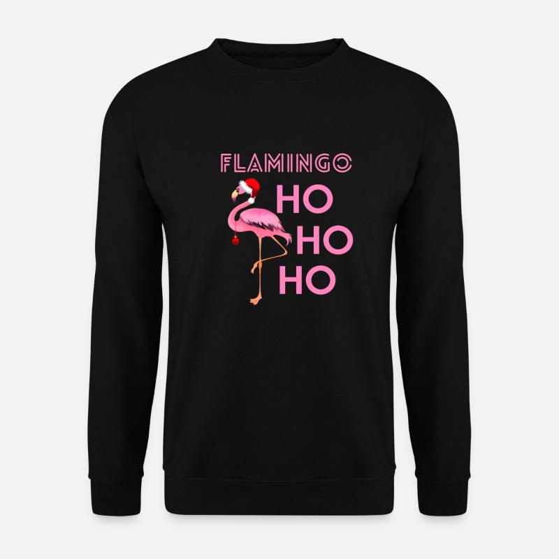 Flamingo Hohoho - Unisex Pullover - Schwarz