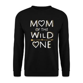 MOM of the WILD ONE - Family Design (2/2) - Unisex Sweatshirt - black - Front - Alina (178cm) & Michal (187cm)