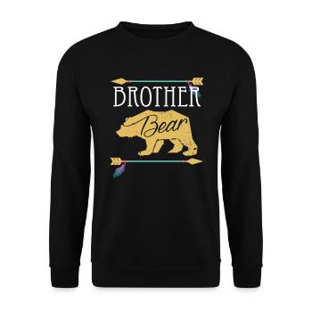 BROTHER BEAR - Family groups gift idea - Unisex Sweatshirt - black - Front - Alina (178cm) & Michal (187cm)