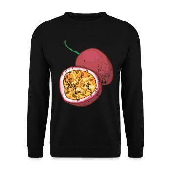 Fruit de la passion rétro style grunge vintage fruit de la passion - Sweat-shirt Unisexe - noir - Devant - Alina (178cm) & Michal (187cm)