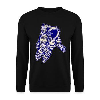Astronaut Space Space Space Gift Idea - Unisex Sweatshirt - black - Front - Alina (178cm) & Michal (187cm)