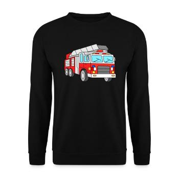 Fire truck fire engine vehicle - Unisex Sweatshirt - black - Front - Alina (178cm) & Michal (187cm)
