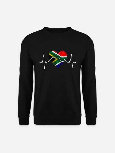 Kapstadt Skyline Herz Südafrika Flagge Tafelberg - Unisex Pullover - Schwarz
