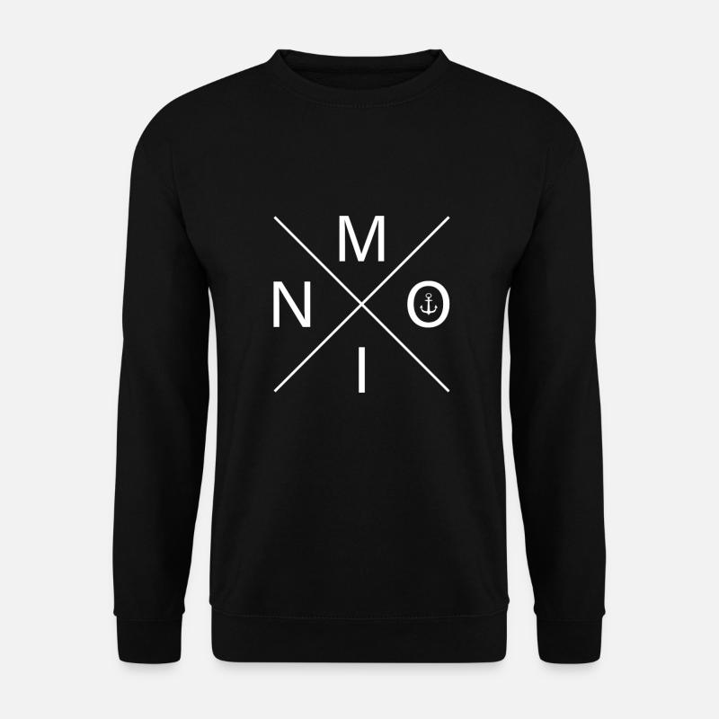 Moin Hamburg Hamburger Hafen Anker Fan Perle Moin - Unisex Pullover - Schwarz