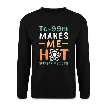 Tc-99m Makes Me Hot Specialist in Nuclear Medicine - Unisex Sweatshirt - black - Front - Alina (178cm) & Michal (187cm)