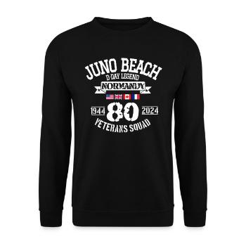 D DAY Juno 80th anniversary - Unisex Sweatshirt - black - Front - Alina (178cm) & Michal (187cm)
