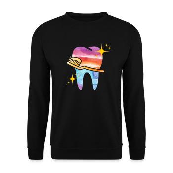 Dentist Dental Hygienist Dental Assistant Hygiene - Unisex Sweatshirt - black - Front - Alina (178cm) & Michal (187cm)