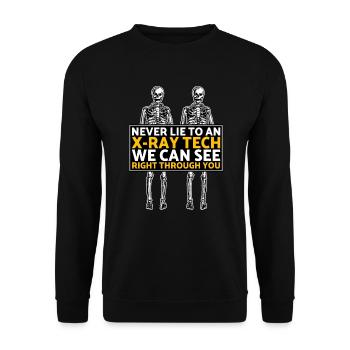 Radiology Xray Rad Tech Pharmacy Tech Phlebotomist - Unisex Sweatshirt - black - Front - Alina (178cm) & Michal (187cm)