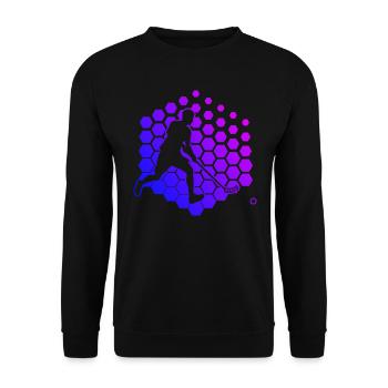 Innebandy Salibandy Unihockeyspielen Herren - Unisex Pullover - Schwarz - Vorne - Alina (178cm) & Michal (187cm)