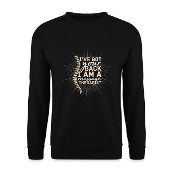 Physiothérapeute Orthophonie et massothérapie Chir - Sweat-shirt Unisexe - noir - Devant - Alina (178cm) & Michal (187cm)