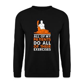 Kinésithérapeute Orthophonie et massothérapie Chir - Sweat-shirt Unisexe - noir - Devant - Alina (178cm) & Michal (187cm)