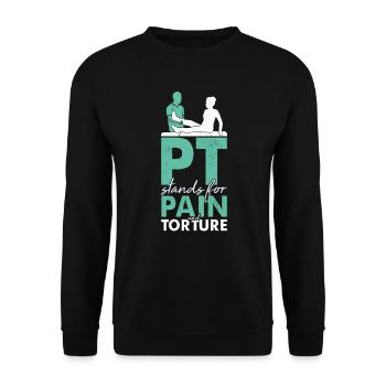 Physical Therapist Speech and Massage Therapy Chir - Unisex Sweatshirt - black - Front - Alina (178cm) & Michal (187cm)