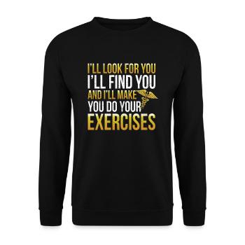 Physiothérapeute Orthophonie et massothérapie Chir - Sweat-shirt Unisexe - noir - Devant - Alina (178cm) & Michal (187cm)