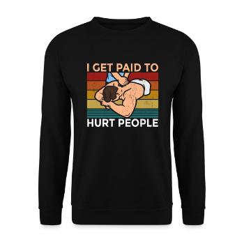 Physiothérapeute Orthophonie et massothérapie Chir - Sweat-shirt Unisexe - noir - Devant - Alina (178cm) & Michal (187cm)