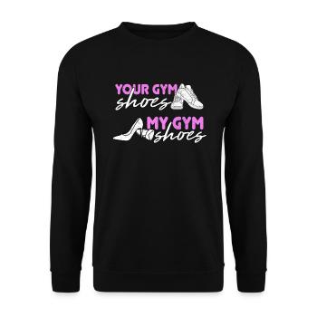 Ballet Ballerine Pole Dancer Line Dance Tap Dance - Sweat-shirt Unisexe - noir - Devant - Alina (178cm) & Michal (187cm)