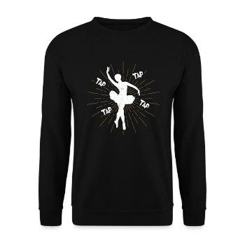 Ballet Ballerine Pole Dancer Line Dance Tap Dance - Sweat-shirt Unisexe - noir - Devant - Alina (178cm) & Michal (187cm)