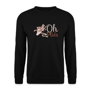 Ballet Ballerine Pole Dancer Line Dance Tap Dance - Sweat-shirt Unisexe - noir - Devant - Alina (178cm) & Michal (187cm)
