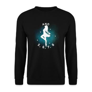 Ballet Ballerine Pole Dancer Line Dance Tap Dance - Sweat-shirt Unisexe - noir - Devant - Alina (178cm) & Michal (187cm)