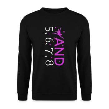 Ballet Ballerine Pole Dancer Line Dance Tap Dance - Sweat-shirt Unisexe - noir - Devant - Alina (178cm) & Michal (187cm)
