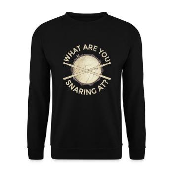 Percussion Drums Drummer Woodwind Snare Music Drum - Sweat-shirt Unisexe - noir - Devant - Alina (178cm) & Michal (187cm)