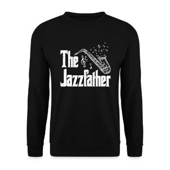 Saxophone Sax Player Jazz Music Woodwind Instrumen - Unisex Pullover - Schwarz - Vorne - Alina (178cm) & Michal (187cm)